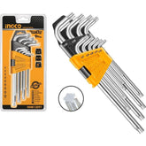 Ingco HHK13091 9pcs Torx Key Allen Wrench Set (Long Arm) - KHM Megatools Corp.